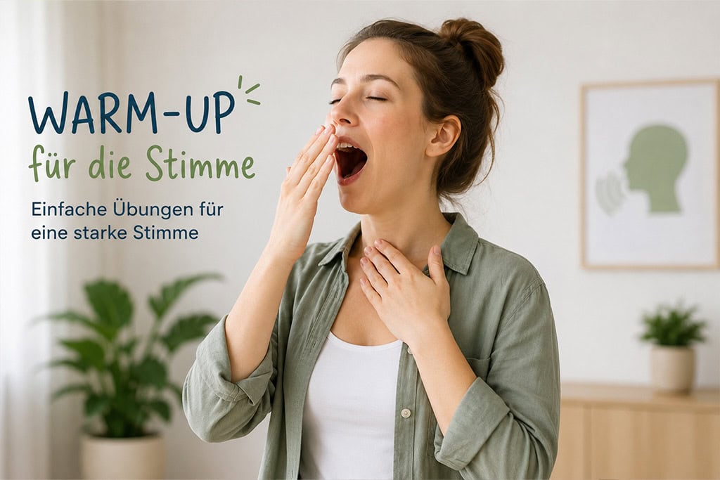 Übungen zum Aufwärmen der Stimme vor Gesprächen und Vorträgen